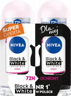 Nivea Antyperspirant Damski w Kulce Duo Black  White Invisible 2x50ml