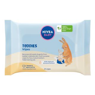 Nivea Baby Chusteczki Nawilżane Biodegradowalne Toddies 57szt.