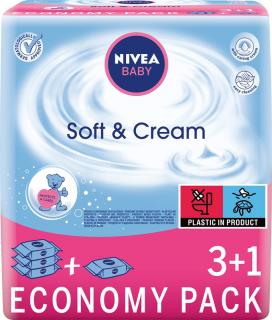 Nivea Baby Chusteczki Soft Cream 63szt X 4 (3+1)