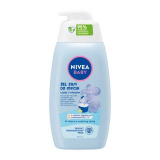 Nivea Baby Żel 2w1 do Mycia Ciała i Włosów z Pompką 500ml