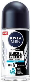 Nivea Black White Invisible Fresh Antyperspirant Roll-On Męski 50ml
