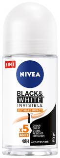 Nivea Dezodorant Black White Invisible Ultimate Impact 5in1 Roll-On 50ml