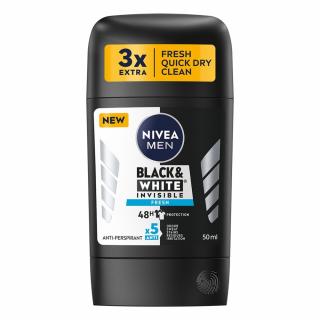 Nivea Men Dezodorant W Sztyfcie Męski Black White Invisible Fresh 50ml