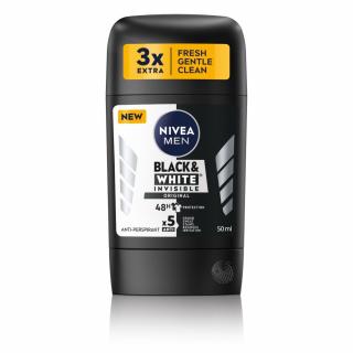 Nivea Men Dezodorant W Sztyfcie Męski Black White Invisible Original 50ml