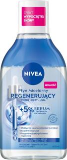 Nivea Płyn Micelarny Regenerujący Twarz Oczy Usta + 5% Serum 400ml