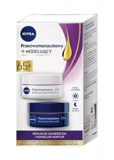 Nivea Zestaw Duo Modelujący Krem Przeciwzmarszczkowy 65+ Krem Na Dzień 50ml + Krem Na Noc 50ml