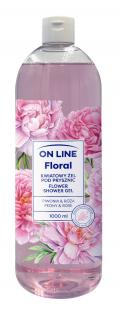 On Line Floral Kwiatowy Żel Pod Prysznic - Piwonia Róża 1000ml