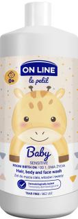 On Line Le Petit Baby Żel 3w1 do Mycia Ciała Włosów Twarzy - Łagodny 850 ml