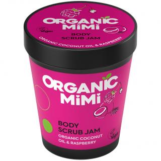 ORGANIC MIMI Dżem-Peeling do Ciała Olej Kokosowy i Malina 250 g