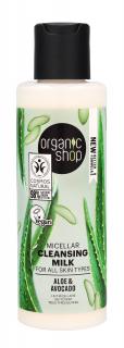 Organic Shop Micelarne Mleczko Do Demakijażu Każdego Typu Cery Aloe Avocado 150ml