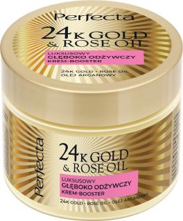 Perfecta 24K Gold Rose Oil Luksusowy Głęboko Odżywczy Krem Booster 200 ml