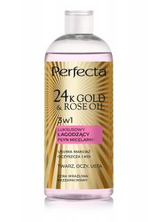 Perfecta 24K Gold  Rose Oil Płyn Micelarny do Cery Wrażliwej 400ml