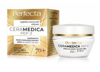 Perfecta Ceramedica PEP3 70+ Naprawczy Przeciwzmarszczkowy Krem na Dzień i na Noc 50 ml