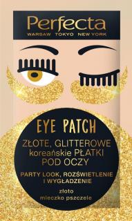 Perfecta Eye Patch Złote Glitterowe Koreańskie Płatki Pod Oczy 1op.-2szt