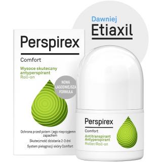 Perspirex Comfort Wysoce Skuteczny Antyperspirant Roll-On 2-3 Dni Skóra Delikatna I Wrażliwa 20 ml