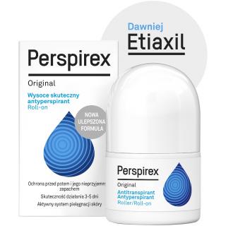 Perspirex Original Wysoce Skuteczny Antyperspirant Roll-On 3-5 Dni Skóra Normalna I Delikatna 20 ml