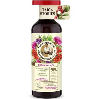 RECEPTURY AGAFII Odbudowujący Naturalny Balsam do Włosów Mącznica Lekarska i Łopian 500 ml