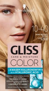 Schwarzkopf Gliss Color Care Moisture Farba Do Włosów 10-40 Jasny Beżowy Blond 1op.