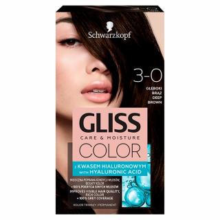 Schwarzkopf Gliss Color Krem Koloryzujący Nr 3-0 głęboki Brąz 1op.