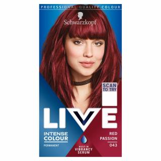 Schwarzkopf Live Intense Colour Krem Koloryzujący Nr 043 - Red Passion 1op.