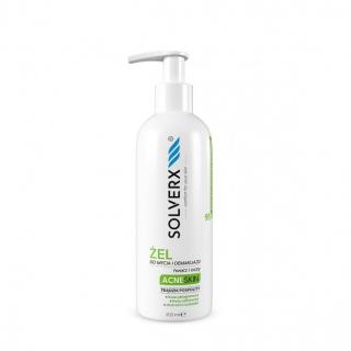 Solverx Acne Skin Żel Do Mycia I Demakijażu Twarzy I Oczu - Przeciwtrądzikowy 200ml