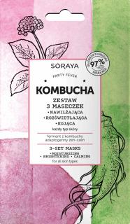 Soraya Kombucha Zestaw Trzech Maseczek - Każdy Rodzaj Cery 8ml X 3