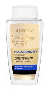 Soraya Złoty Lifting Hialuronowy Nawilżający Płyn Micelarny Do Demakijażu 400ml