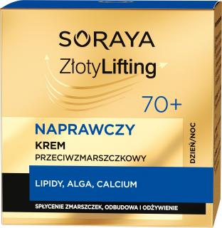 Soraya Złoty Lifting Naprawczy Krem Przeciwzmarszczkowy 70+ Na Dzień i Noc 50ml