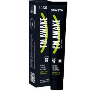 Spasta Naturalna WYBIELAJĄCA Z FLUOREM Pasta do Zębów na Dzień z Węglem Aktywnym I#8217;M AWAKE Super Wybielanie i DETOX 90 ml