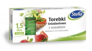 Stella Torebki Śniadaniowe Z Suwakiem 1.5l 1op.-16szt