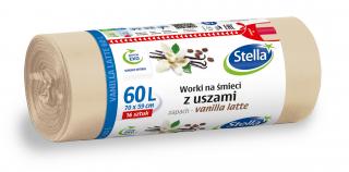 Stella Worki Na Śmieci z Uszami Vanilla Latte 60l 1op.-16szt