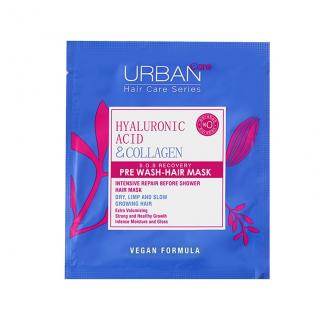 Urban Care Hyaluronic Acid Collagen Maska Przed Myciem Do Włosów Matowych Pozbawionych Życia Wiotkich i Zniszczonych 50ml