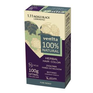 Venita Herbal Hair Color Ziołowa Farba do Włosów nr 1.11 Czerń Indygo