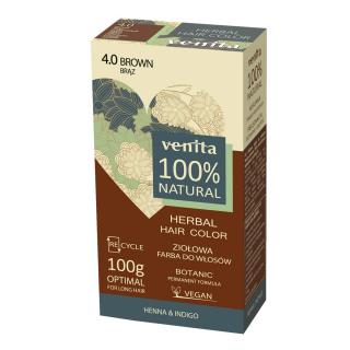 Venita Herbal Hair Color Ziołowa Farba do Włosów nr 4.0 Brąz