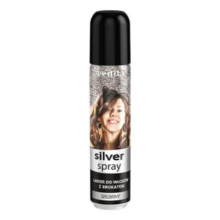 Venita Lakier do Włosów z Brokatem Srebrny 75ml