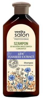 Venita Salon Szampon z Lnem do Zniszczonych i Łamliwych Włosów 500ml