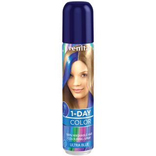 Venita Spray do Włosów 1 Day Color 12 Ultra Blue Szafirowy Błękit 50 ml