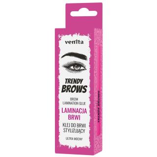 Venita Trendy Brows Laminacja Brwi Klej do Brwi Stylizujący Ultra Mocny 8g