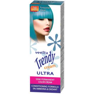 Venita Trendy Cream Kremowy Toner do Koloryzacji Włosów 38 Turkusowa Fala 75 ml