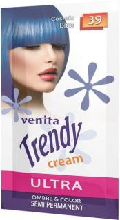 Venita Trendy Cream Ultra Krem do Koloryzacji Włosów 39 Cosmic Blue 35g