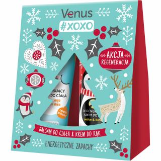 Venus Xoxo Akcja Regeneracja Zestaw Prezentowy Balsam 250 ml + Krem do Rąk 100 ml