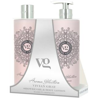 VIVIAN GRAY Zestaw do Ciała Żel pod Prysznic i Balsam Lotus and Rose 2 x 500 ml