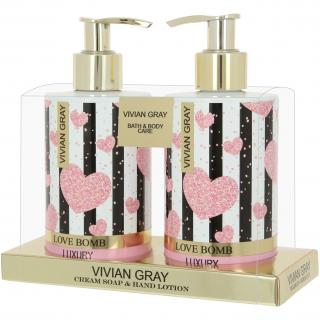 VIVIAN GRAY Zestaw do Pielęgnacji Rąk Mydło i Balsam Love Bomb 2 x 250 ml