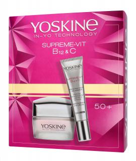 Yoskine Supreme Vit B12+C 50+ Krem na Dzień i Noc 50ml + Krem pod Oczy 30ml