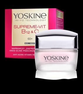 Yoskine Supreme Vit B12 C Naprawczy Krem Silnie Przeciwzmarszczkowy 60+ Na Noc 50ml