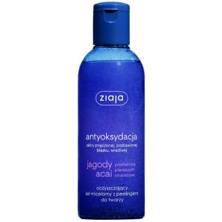 ZIAJA JAGODY ACAI Oczyszczający Żel Micelarny z Peelingiem do Twarzy 200 ml