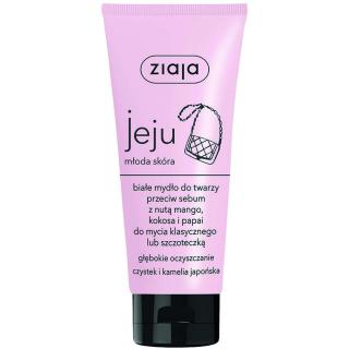 Ziaja JEJU Białe Mydło do Twarzy Przeciw Sebum z Nutą Mango Kokosa i Papai 75 ml