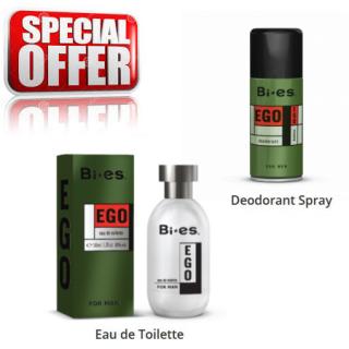 Bi-Es Ego Men - zestaw promocyjny, woda toaletowa, dezodorant