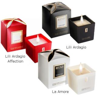 Świece sojowe JFenzi o zapachu perfum - zestaw 3 świec, La Amore, Lili Ardagio Affection, Lili Ardagio