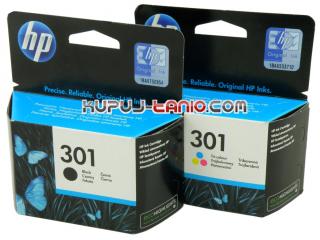 HP 301 Black + Color oryginalne tusze HP Deskjet 2540, HP Deskjet 1510, HP Deskjet 1000, HP Envy 5530, HP Officejet 4630, HP Deskjet 3050A